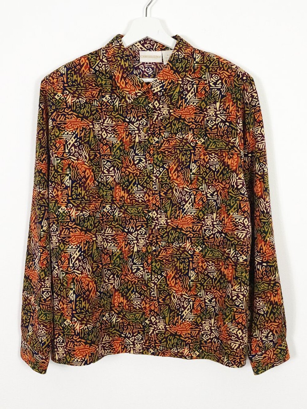 Retro Vintage Button Down Blouse